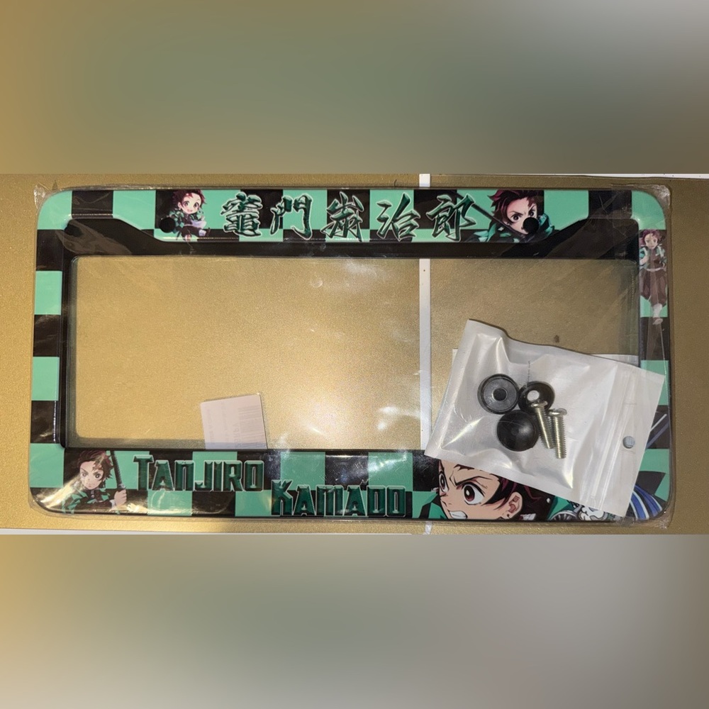 Anime License Plate Frame w/ Character set of 2 rear & front plate